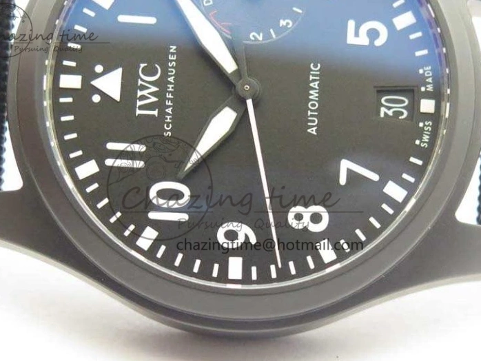 MIROTIME 0815 Big Pilot Real PR IW502001 Real Ceramic ZF 1:1 Best Edition On Black Calfskin Strap A51111 V Seasonal 7227